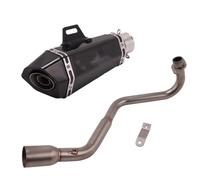CRJIMX Motorcycle Exhaust Escape Full System Carbon Muffler Front Mid Link Pipe For GROM MSX125 MSX 125 2013 2014 2015 2016 2017 2018 2019 2020 2021(Style B)