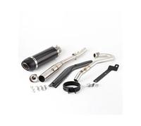 CRJIMX Motorcycle Exhaust Escape Full Systems Modify Front Pipe Muffler For Cross For Cub110 CC110 2018 2019 2020 2021 2022 2023(Style B)