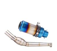 CRJIMX Motorcycle Exhaust Escape MOTO Modified Middle Tube Link Pipe Stainless Steel With Catalyst DB Killer For Aprilia GPR125 GPR150(Style H)