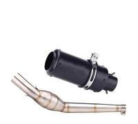 CRJIMX Motorcycle Exhaust Escape MOTO Modified Middle Tube Link Pipe Stainless Steel With Catalyst DB Killer For Aprilia GPR125 GPR150(Style i)