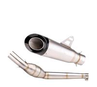 CRJIMX Motorcycle Exhaust Escape MOTO Modified Middle Tube Link Pipe Stainless Steel With Catalyst DB Killer For Aprilia GPR125 GPR150(Style F)