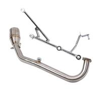 CRJIMX Motorcycle Exhaust Escape System Front Connection Link Pipe Modified Stainless Steel Slip On For Sym GR125 GR150