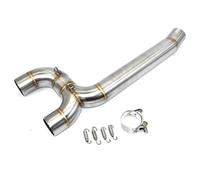 CRJIMX Motorcycle Exhaust Middle Link Pipe Systems Escape Muffler Slip On For Y&amaha FZ6 FZ6N 2004 2005 2006 2007 2008 2009 Stainless Steel