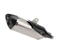 CRJIMX Motorcycle Exhaust Modified Carbon Fiber Muffler DB Killer Removable Link Pipe For Forza750 Nss750 NSS 750 2017-2023 2024(Silver)