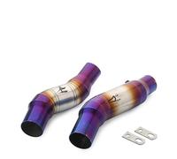 CRJIMX Motorcycle Exhaust Pipe Stainless Steel Mid-section Carbon Fiber Tail Section Set Muffler Escape Link For Z1000 2010 2011-2020(Style H)