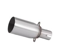 CRJIMX Motorcycle Exhaust Pipe Suitable For 28-45mm Adapter 51mm Middle Link Pipe Modification Accessories Stainless Steel(28mm-51mm)