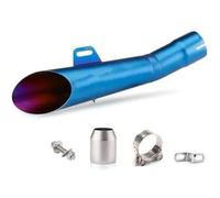 CRJIMX Motorcycle Exhaust Pipe Universal 51mm Escapamento Escape Moto Racing Muffler For R6 R3 MT09 For Pitbike ATV R1 Etc(Blue)