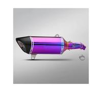 CRJIMX Motorcycle Exhaust System Modification Muffler With Link Pipe For VOGE SR4 MAX 2022 2023 2024 Modification Accessories(Purple)