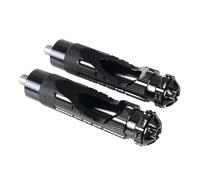 CRJIMX Motorcycle Footrest M8 8mm Efficient Anti Slip Rearset Footrests Foot Rest Motorbike Rear Footpegs Thread Set Pedals(BLACK)