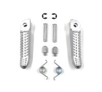 CRJIMX Motorcycle Front Foot Pegs Pedals Footrest Accessories For S1000RR HP4 S 1000R 2010 2011 2012 2013 2014-2018(Silver)