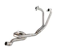 CRJIMX Motorcycle Pipe Exhaust Middle System Front Link For Y&amaha R25 YZF R3 MT03 MT25 2014 2015 2016 2017 2018 Stainless Steel Accessories(Silver)