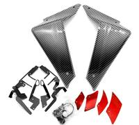 CRJIMX Motorcycle Sport Downforce Naked Side Spoilers Aerodynamic Wing Deflector Frame Cover For YAMAHA MT09 MT 09 MT-09 SP 2021-2023(Carbon Look-Red)