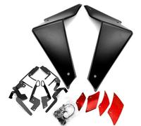 CRJIMX Motorcycle Sport Downforce Naked Side Spoilers Aerodynamic Wing Deflector Frame Cover For YAMAHA MT09 MT 09 MT-09 SP 2021-2023(Matt Black-Red)