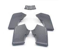 CRJIMX Motorcycle Winglet Aerodynamic Wing Kit Spoilers For DUCATI For Streetfighter V4 S SP V2 S Black Spoiler Fxed Winglets Wings(Ripple pattern)