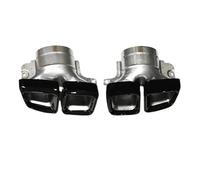 CRJIMX Quad Car Exhaust Tip For Mercedes For Benz ML63 W166 CLS-Class W218 2012 2013 2014 2015 Facellift CLS63 Tailpipe Black Stainless Steel Muffler(BLACK)