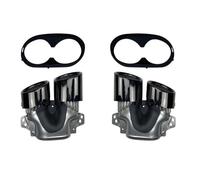CRJIMX Rear Bumper Turbo Muffler Exhaust Tips Pipe Exits For Mercedes For Benz - A CLA W177 A45 CLA45 C118 A35 CLA35 AMG Refitting(BLACK)