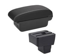 CRJIMX Skyactiv Version Car Armrest Storage Box Car Accessories For Mazda CX-3 Armrest Retrofit For Mazda 2(B3 Black white 3USB)