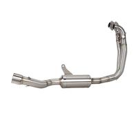 CRJIMX Slip On For Aprilia RS660 RS For TUONO 660 2021 2022 2023 2024 Motorcycle Exhaust 60mm Front Link Pipe Escape Moto Tube Stainless Steel