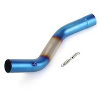 CRJIMX Slip On For KAWASAKI For Ninja ZX-10R ZX10R ZX 10R 2009 2010 2011 2012 2013 2014-2019 2020 Motorcycle Exhaust Mid Link Pipe Moto Escape(Half blue)
