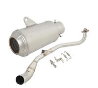 CRJIMX Slip On For MSX125SF For GROM125SF MSX125 For GROM 125 Motorcycle Exhaust Escape Silencer Modify Middle Link Pipe Muffler(Style B)