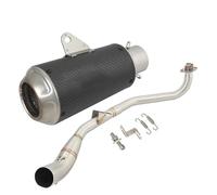 CRJIMX Slip On For MSX125SF For GROM125SF MSX125 For GROM 125 Motorcycle Exhaust Escape Silencer Modify Middle Link Pipe Muffler(Style D)
