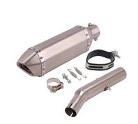 CRJIMX Slip On For Y&amaha For Tricker XG250 XT250 XG 250 2004-2008 Motorcycle Exhaust Escape Middle Link Pipe Moto Muffler Adapter Connec(Style j)