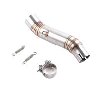 CRJIMX Slip-On Motorcycle Exhaust Contact Middle Pipe Muffler Connector For CBR 300 CBR300 2012 2013 2014 2015 Stainless Steel