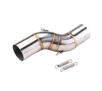 CRJIMX Slip-on Motorcycle Exhaust Modify Stainless Steel Middle Link Pipe 51mm Interface Connect Muffler For Benelli TRK 502X TRK502X