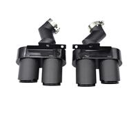 CRJIMX Stainless Steel Accesories Black Car Muffler Carbon Fiber Tip Nozzle Exhaust Pipe For A7 C8 S7 2019 2020 2021 2022 2023 2024(BLACK)
