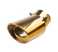 CRJIMX Stainless Steel Adjustable Exhaust Tip 2.5"-3.3" Universal Car Tailpipe for Exhaust Modification & Decoration(Gold,Bend)