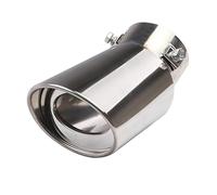 CRJIMX Stainless Steel Adjustable Exhaust Tip 2.5"-3.3" Universal Car Tailpipe for Exhaust Modification & Decoration(Silver,Bend)