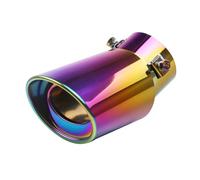 CRJIMX Stainless Steel Adjustable Exhaust Tip 2.5"-3.3" Universal Car Tailpipe for Exhaust Modification & Decoration(Multicolor,Bend)
