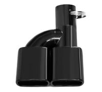 CRJIMX Stainless Steel Dual Exit Square Exhaust Muffler For Toyota For Noah For Voxy 80 Series C-HR Tailpipe Muffler Tip Car Rear Tail Throat(BLACK)