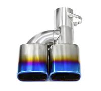 CRJIMX Stainless Steel Dual Exit Square Exhaust Muffler For Toyota For Noah For Voxy 80 Series C-HR Tailpipe Muffler Tip Car Rear Tail Throat(Blue)