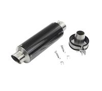 CRJIMX Universal 51MM Motorcycle Exhaust Muffler Pipe Escape Moto Kit For Cb650f Cb1000r Cbr250r Sports Street Car Dirt Pit Bike ATV(B Long slanted tail)