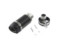 CRJIMX Universal 51MM Motorcycle Exhaust Muffler Pipe Escape Moto Kit For Cb650f Cb1000r Cbr250r Sports Street Car Dirt Pit Bike ATV(C short round tail)