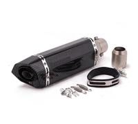 CRJIMX Universal 51mm Motorcycle Turnout Exhaust Silence For Kpr150 For Horizon Modified Small Hexagonal Exhaust Pipe Modification Parts(M370MM rounded tail)