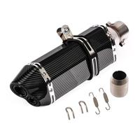 CRJIMX Universal 51mm Motorcycle Turnout Exhaust Silence For Kpr150 For Horizon Modified Small Hexagonal Exhaust Pipe Modification Parts(H370mm double hole)