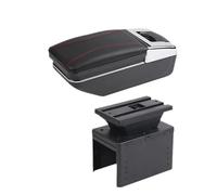 CRJIMX Universal Car Armrest Box Central Universal Model Armrest Box Car Accessories Storage Box Support Arm(A1 red line No USB)
