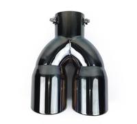 CRJIMX Universal Car Silent Rear Exhaust Pipe Tip Entry And Durable 63mm 2.5 Inch Effect