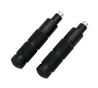 CRJIMX Universal CNC Aluminum M8 Motorcycle Bike ATV Scooter Dirt Bike Footrests Foot Pegs Pedals(BLACK)