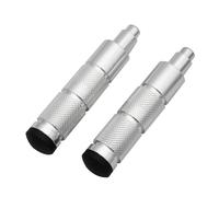 CRJIMX Universal CNC Aluminum M8 Motorcycle Bike ATV Scooter Dirt Bike Footrests Foot Pegs Pedals(Silver)