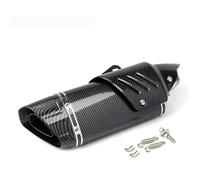 CRJIMX Universal Escape Moto Motorcross Exhaust Motorcycle Pipe Muffler Bicycle For CBR650F CBR300 Z250 Z400 Z900 Z800 R3 R6(Carbon Fiber Color)