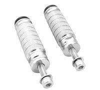 CRJIMX Universal Moto M8 8mm Foot Rests Peg Pedals Footrest Motocross Rearset Rear Sets Accessories(Silver)