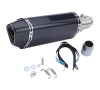 CRJIMX Universal Motorcycle Exhaust Muffler Pipe 250cc 350cc 600cc Escape Moto Tube For Nmax For Tmax530 Modification Accessories(370mm)