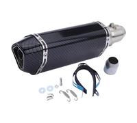 CRJIMX Universal Motorcycle Exhaust Muffler Pipe 250cc 350cc 600cc Escape Moto Tube For Nmax For Tmax530 Modification Accessories(H 370mm)