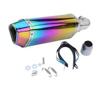 CRJIMX Universal Motorcycle Exhaust Muffler Pipe 250cc 350cc 600cc Escape Moto Tube For Nmax For Tmax530 Modification Accessories(C 370mm D)