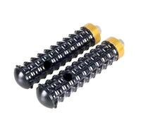 CRJIMX Universal Motorcycle Foot Pegs Front Rear Footrest Shifter Peg Efficient Anti Slip Footpegs Thread Set Pedals 8MM(Black-Gold)