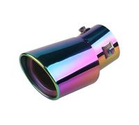 CRJIMX Universal Stainless Steel Exhaust Tip-Round Chrome Muffler Tail Pipe For Car Rear (1.5-2.2 Inch, Easy DIY Installation), For Auto Parts(Multicolor,Bend)