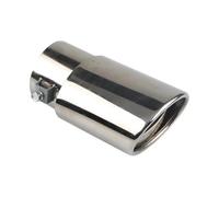 CRJIMX Universal Stainless Steel Exhaust Tip-Round Chrome Muffler Tail Pipe For Car Rear (1.5-2.2 Inch, Easy DIY Installation), For Auto Parts(Silver,Straight)